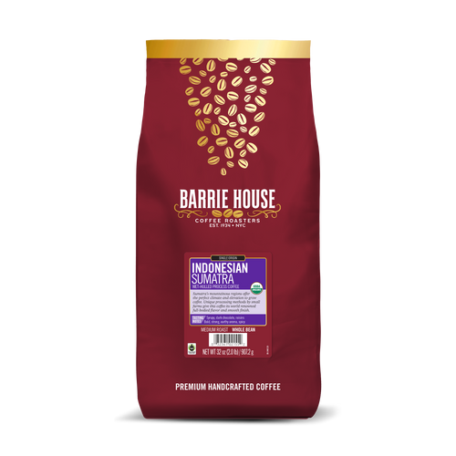 Indonesian Sumatra Single Origin Coffee Fair Trade Organic Whole Bean