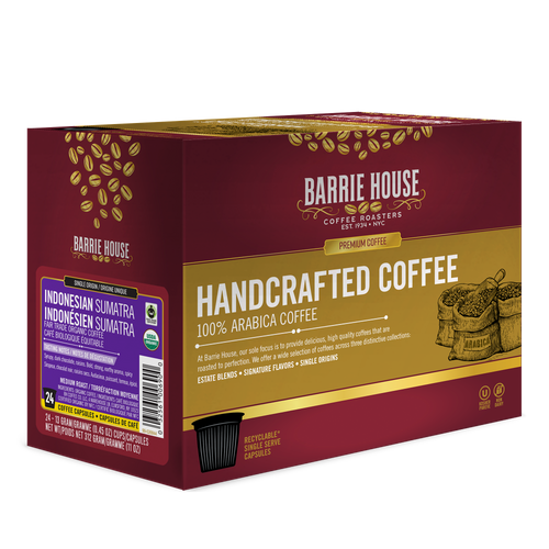 Indonesian Sumatra Single Origin Coffee Fair Trade Organic Pods