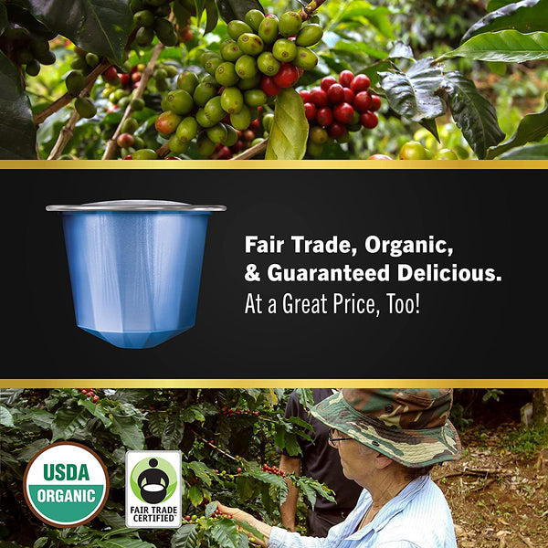Decaffeinato<br>Fair Trade Organic<br>10 ct - Espresso Pods