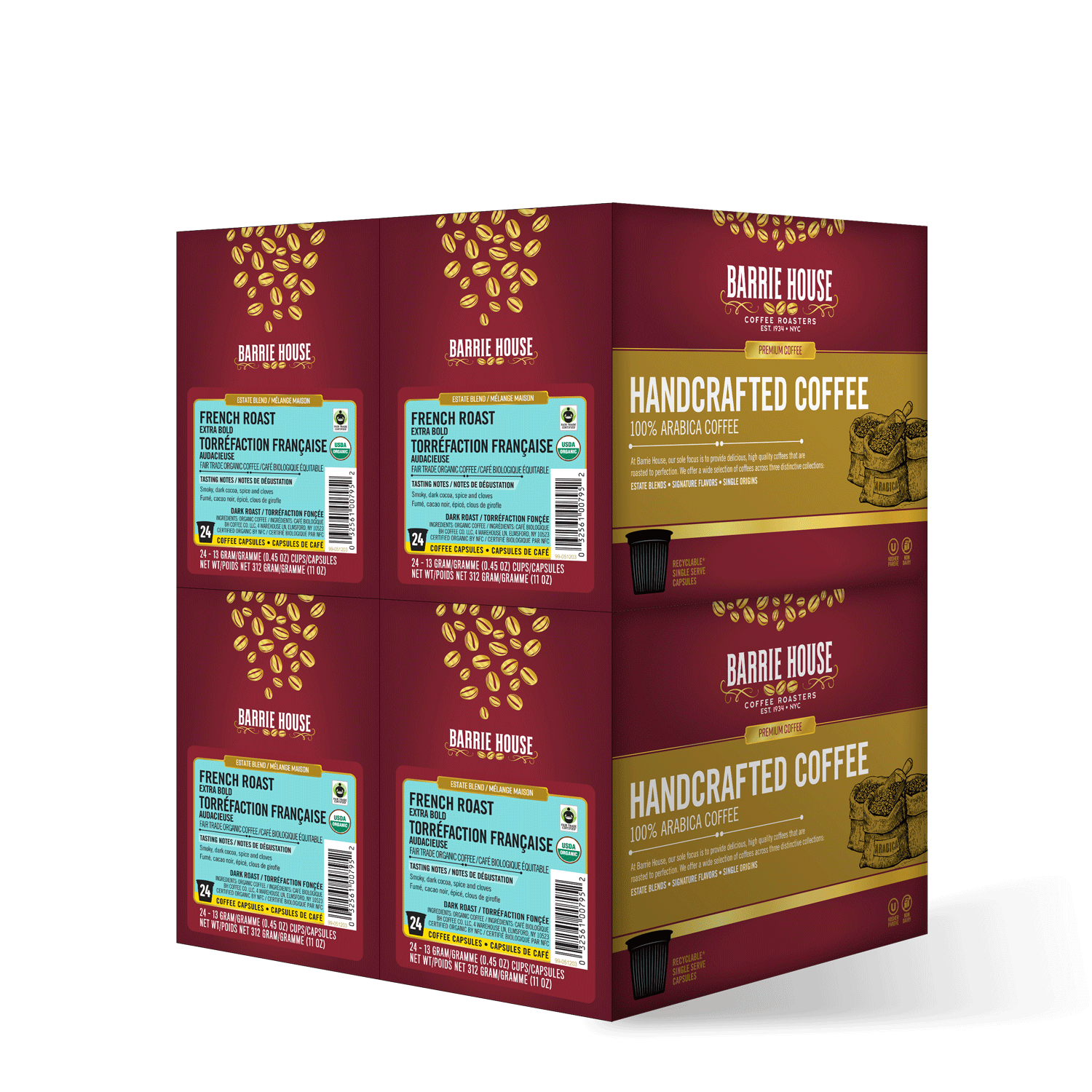 French Roast Extra Bold<br>Fair Trade Organic<br>96 ct - Pods