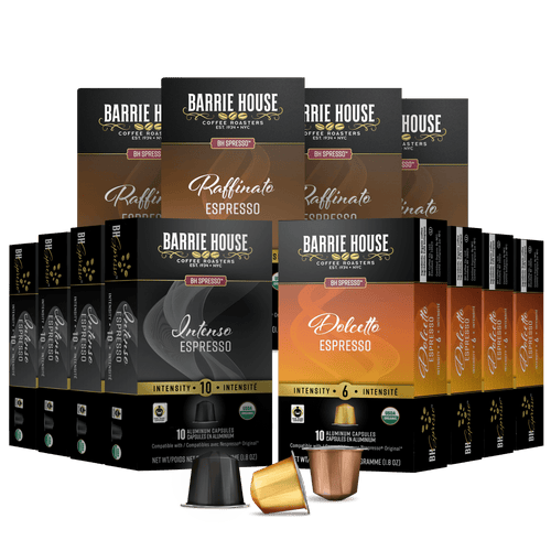 Espresso Pods Variety Pack No Decaf Fair Trade Organic Nespresso Original Compatible