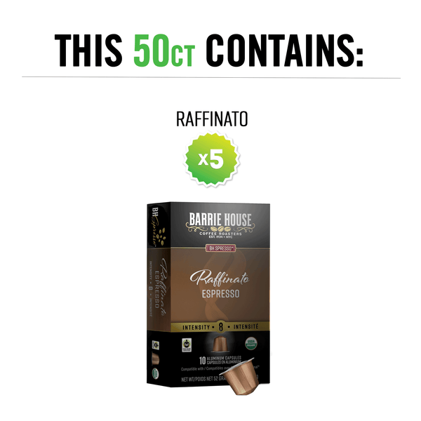 Raffinato<br>Fair Trade Organic<br>50 ct - Espresso Pods
