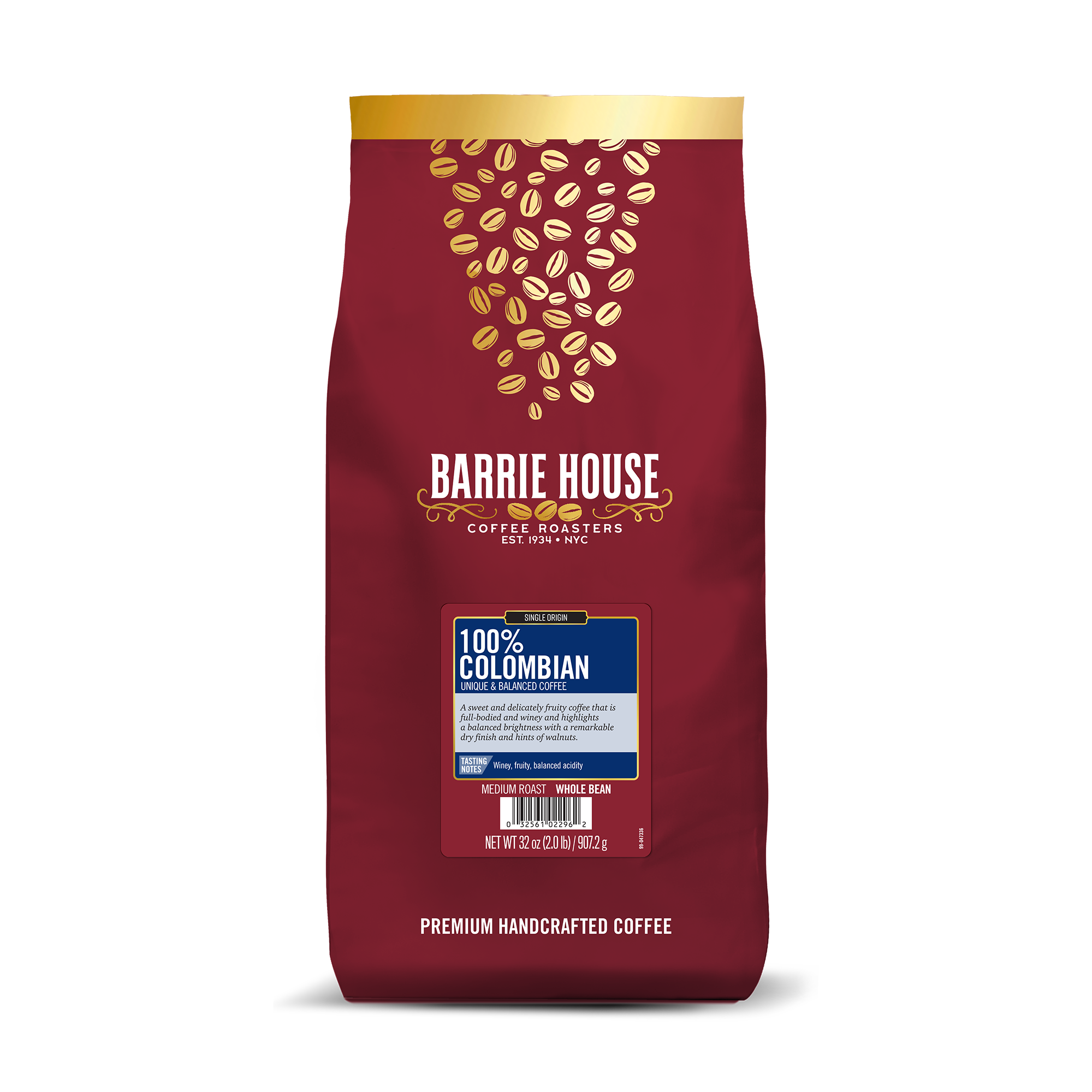 100% ColombianSingle Origin Coffee2 lb Bag - Whole Bean – Barrie House