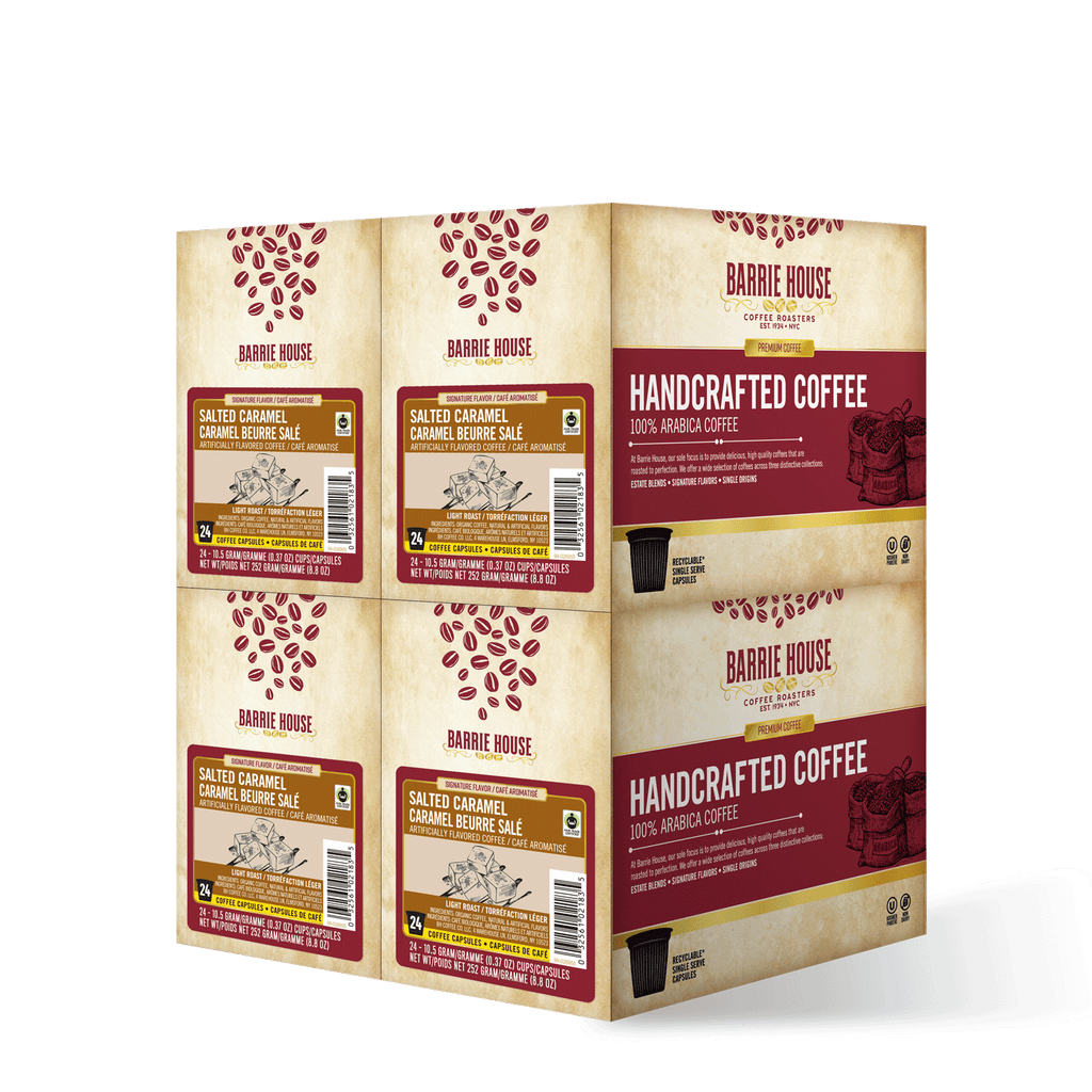 Salted Caramel <br>Fair Trade Flavored Coffee<br>4 Boxes / 24 ct Per Box