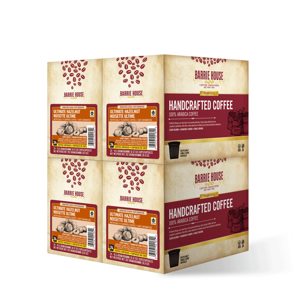 Ultimate Hazelnut<br>Fair Trade Flavored Coffee<br>4 Boxes / 24 ct Per Box