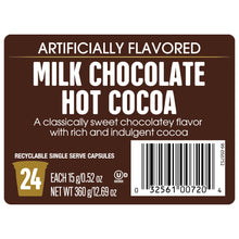 Load image into Gallery viewer, Milk Chocolate&lt;br&gt;Hot Cocoa Capsules&lt;br&gt;24 ct