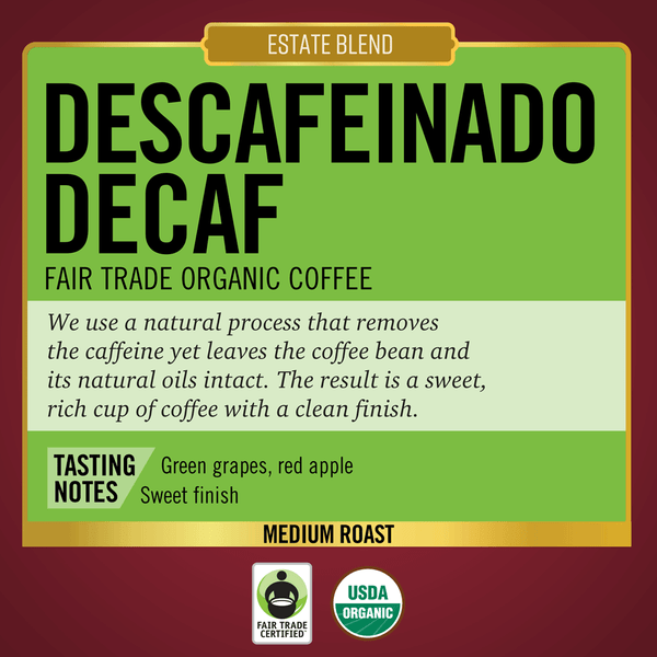 Descafeinado Decaf<br>Fair Trade Organic<br>96 ct - Pods