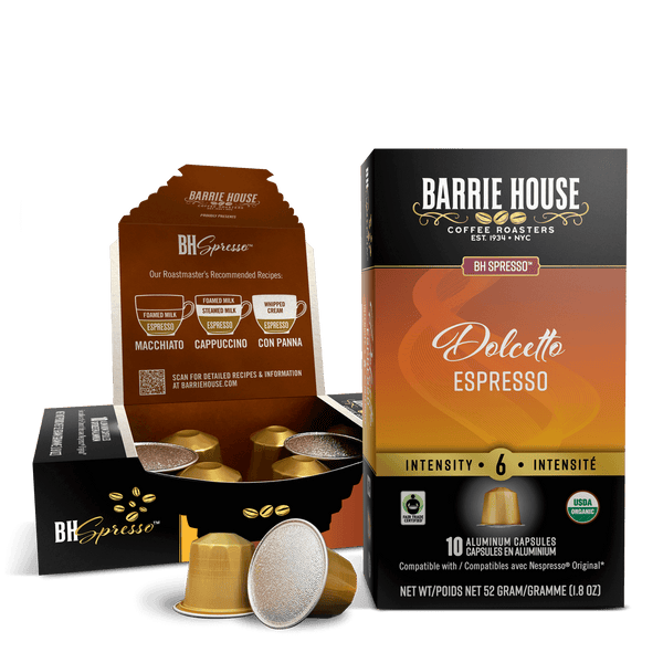 Dolcetto<br>Fair Trade Organic<br>Espresso Capsules 120 ct