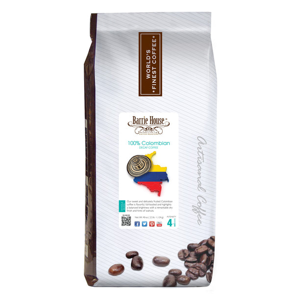 Colombian Decaf <br>Barrie House Classic <br>2.5 lb Bag - Whole Bean