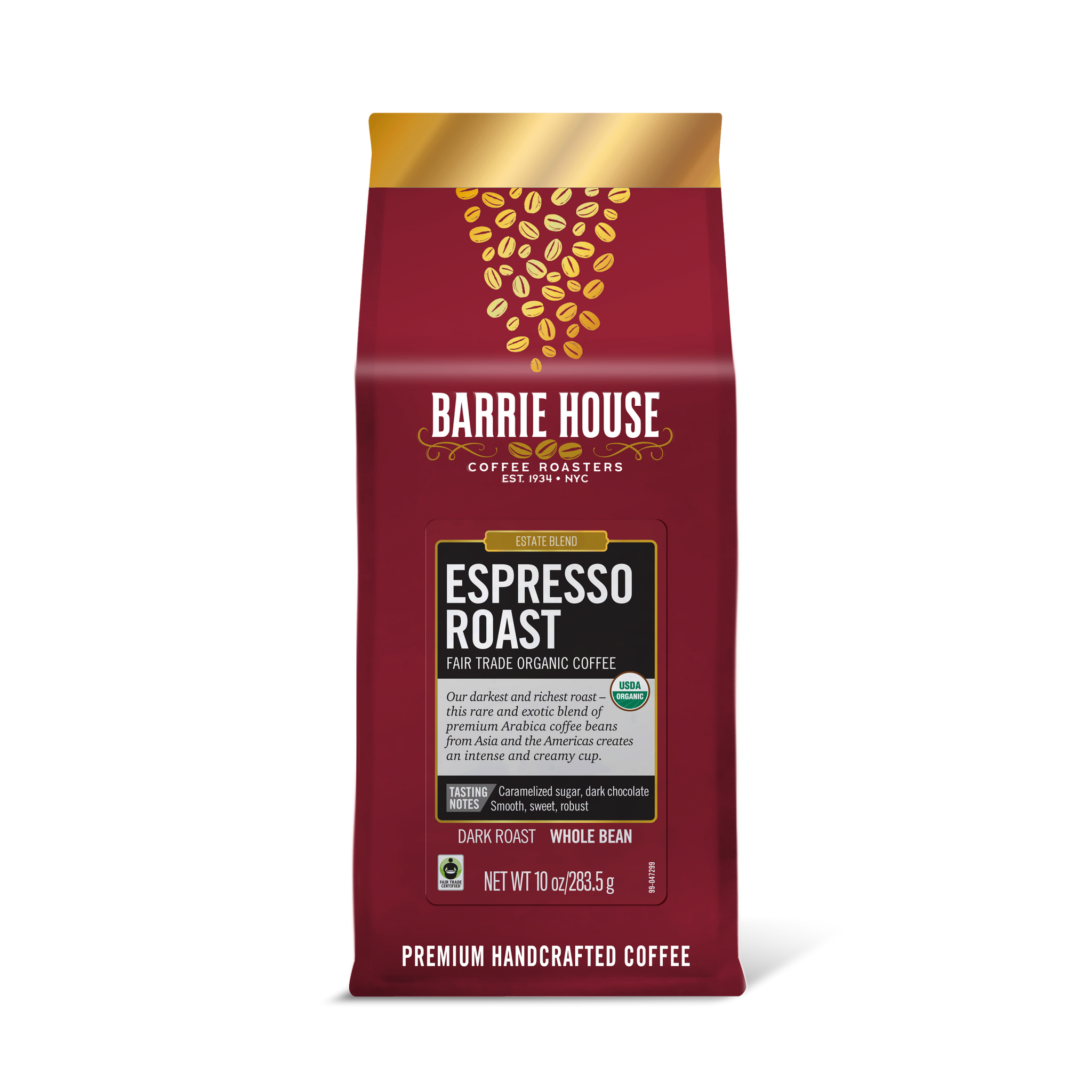 Espresso Roast<br>Fair Trade Organic<br>10 oz - Whole Bean